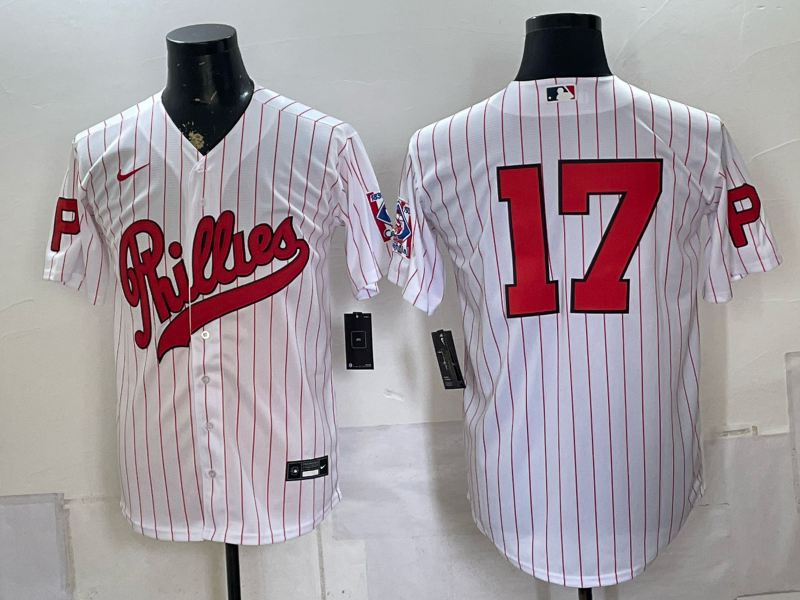 Men 2026 Philadelphia Phillies #17 white Game Nike MLB Jersey 080600->philadelphia phillies->MLB Jersey